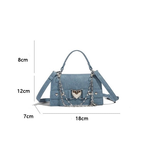 Jeans Bag New Arrivals 2024 Y2K Trending Bags Hot Search Heart Style