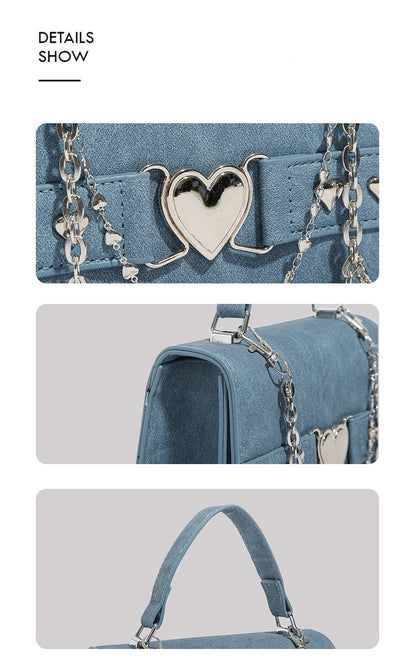 Jeans Bag New Arrivals 2024 Y2K Trending Bags Hot Search Heart Style
