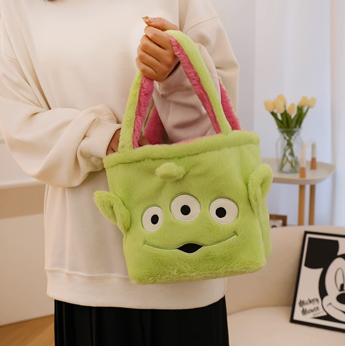 Strawberry bear children's bag autumn and winter new double-sided reversible parent-child handbag fashion cartoon cute hand bag