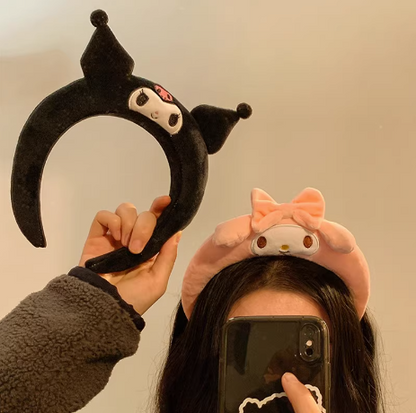 Cute Cinnamon Kuromi Melody Headband Super Cute Melody Cartoon Headband Washing Face