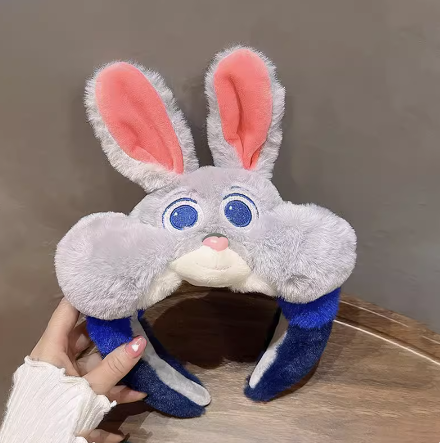 bunny three-dimensional cartoon plush hair hoop hair card headdress wash face hair hoop women's autumn and winter fashion