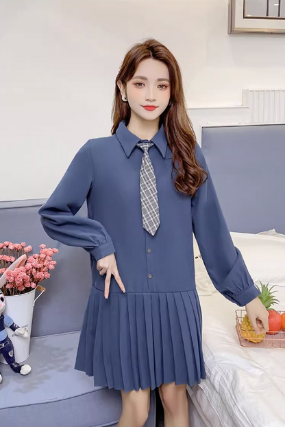 College style suit shirt skirt layered vest 2023 new women's autumn and winter knitted dress sweet cool two-piece suit