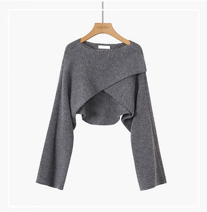 Black/Brown Irregular Strap Dress Women Autumn and Winter 2023 New Sweater Sweet and Spicy Wind Fried Street Skirt Two-piece Set