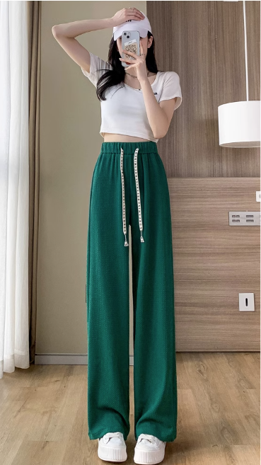 Autumn clothes with a set of professional suits Women's 2023 wide-leg pants knitted sweater